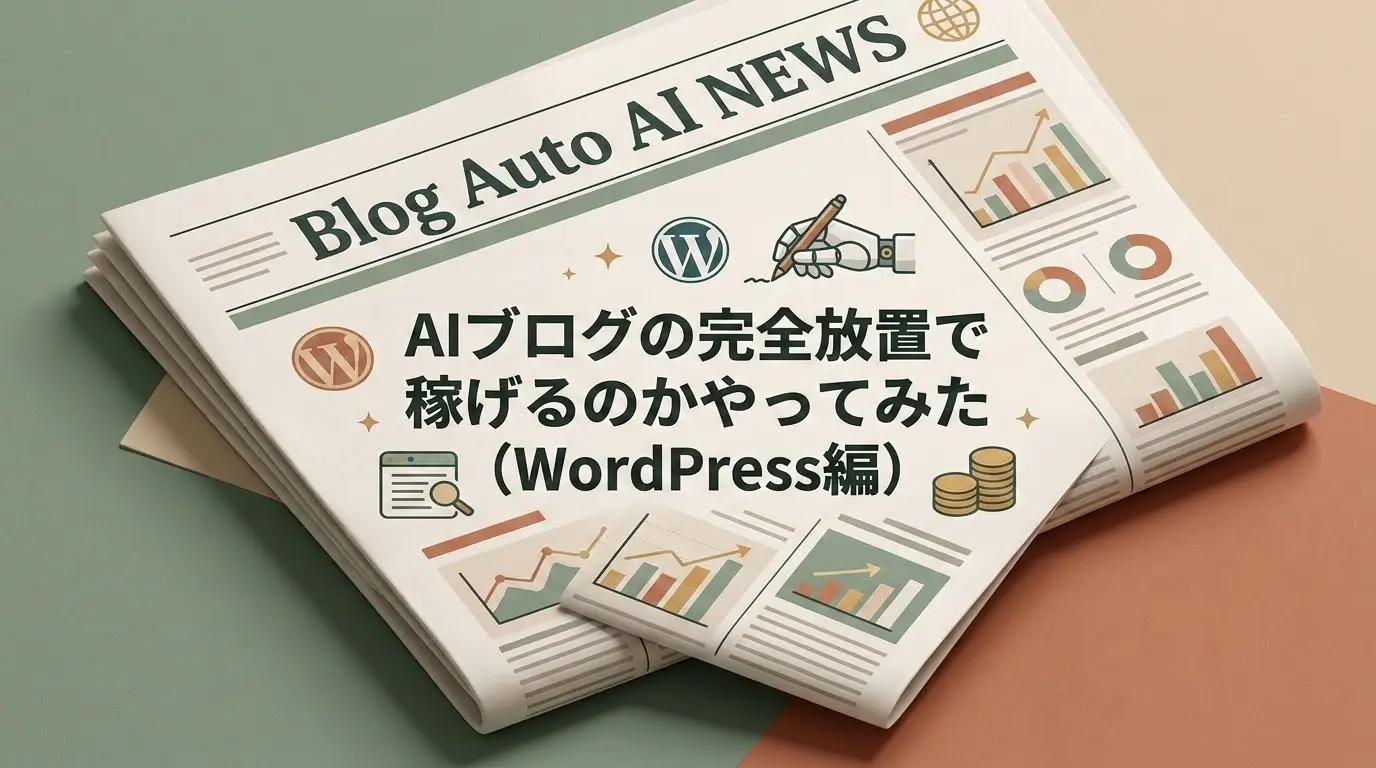 AIブログの完全放置で稼げるのかやってみた（WordPress編）