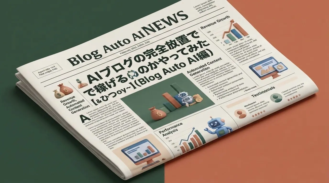AIブログの完全放置で稼げるのかやってみた（Blog Auto AI編）