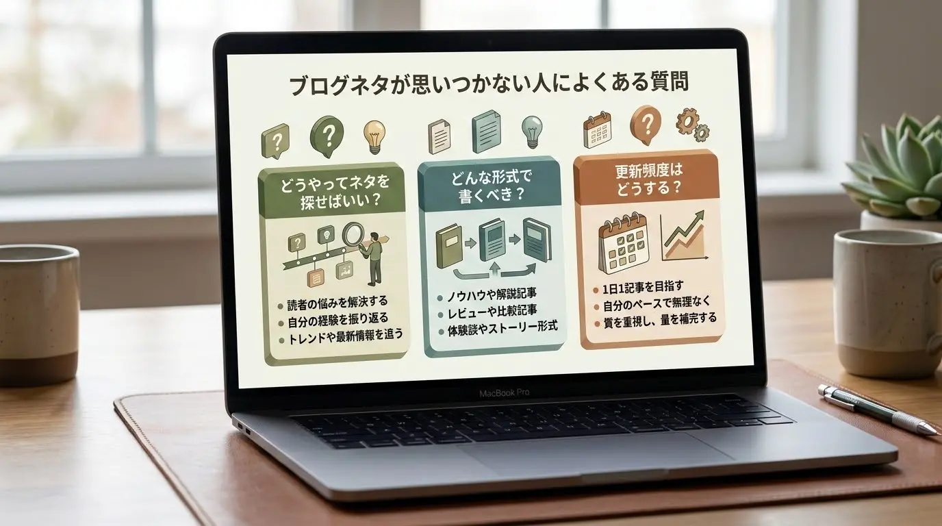 ブログネタが思いつかない人によくある質問