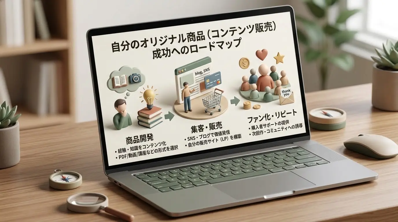 自分のオリジナル商品（コンテンツ販売）