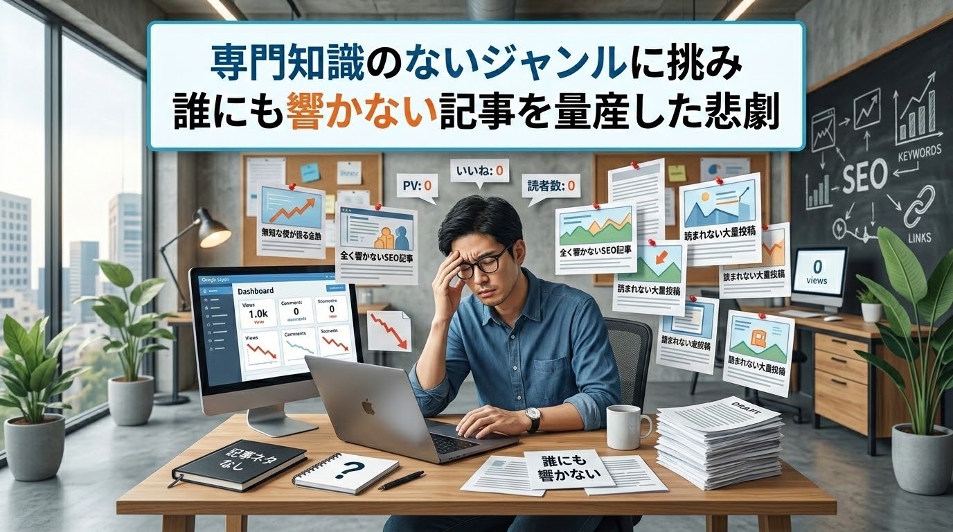 専門知識のないジャンルに挑み誰にも響かない記事を量産した悲劇