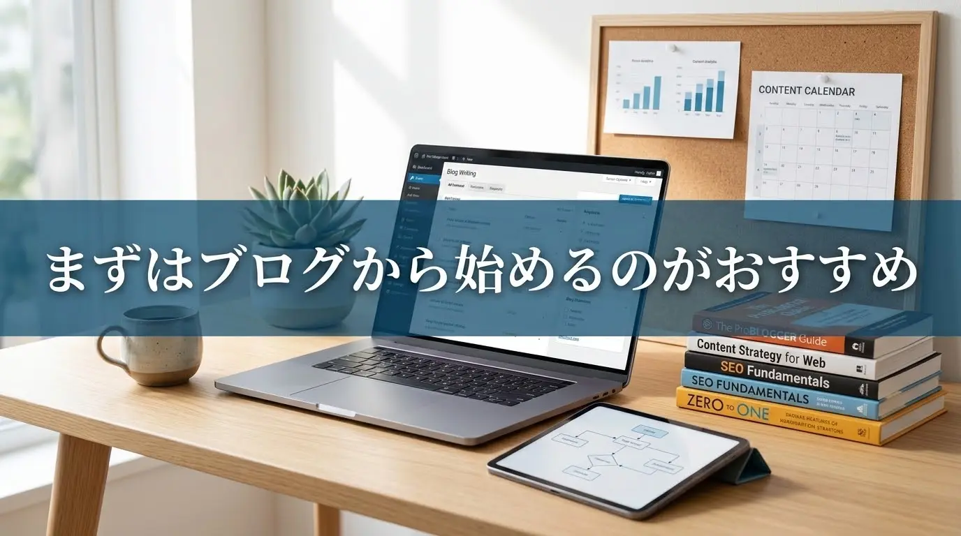 まずはブログから始めるのがおすすめ