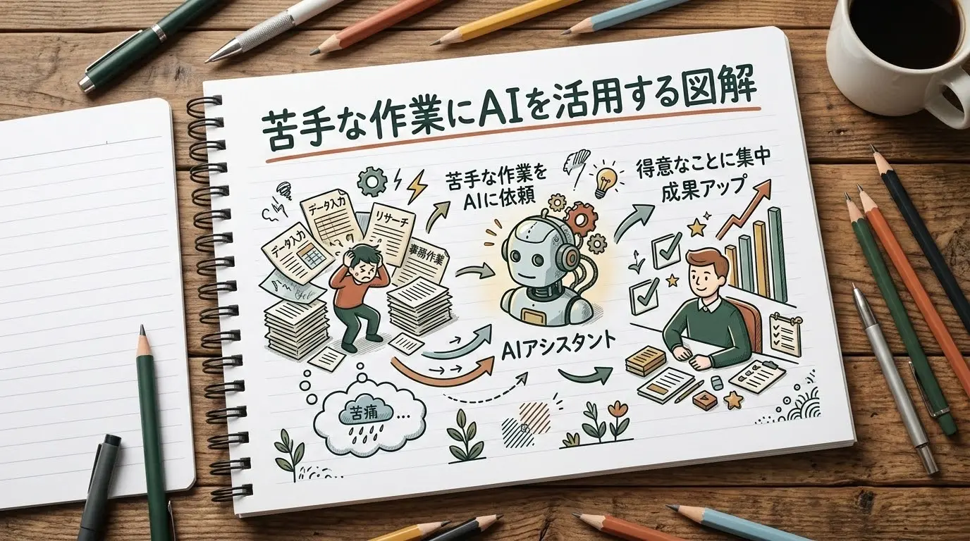 自分の苦手な作業にAIを活用できると良い