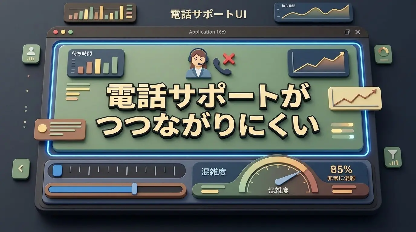 電話サポートがつながりにくい