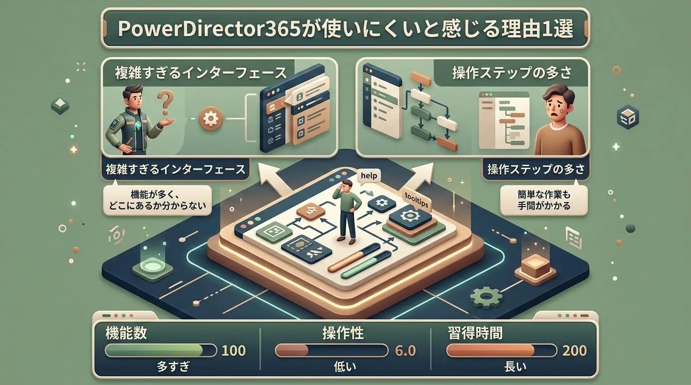 PowerDirector365が使いにくいと言われる理由1選