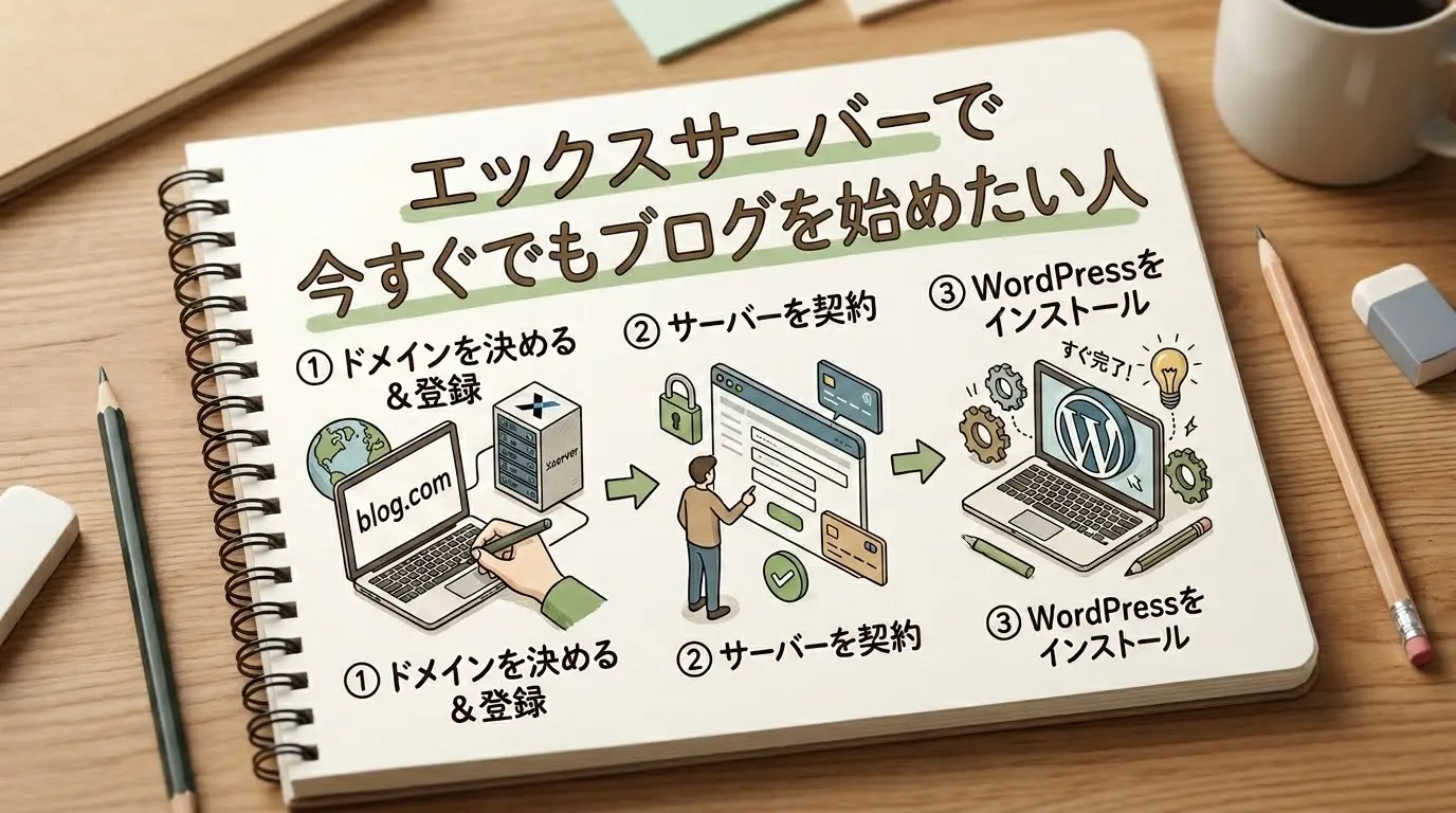 エックスサーバーで今すぐにでもブログを始めたい人