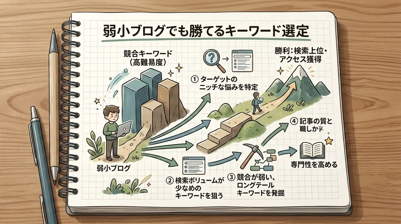 弱小ブログでも勝てるキーワード選定をした