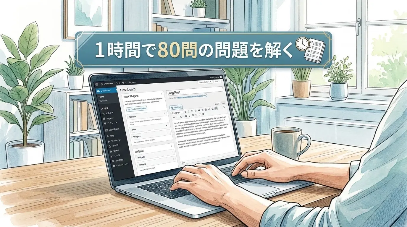 1時間で80問の問題を解く