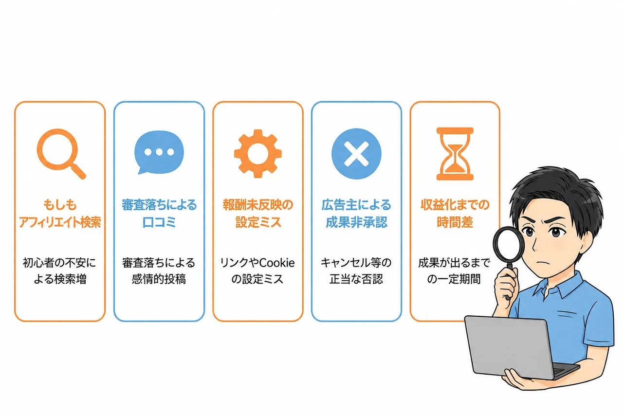 もしもアフィリエイトが危ない・怪しいと言われる5つの理由
