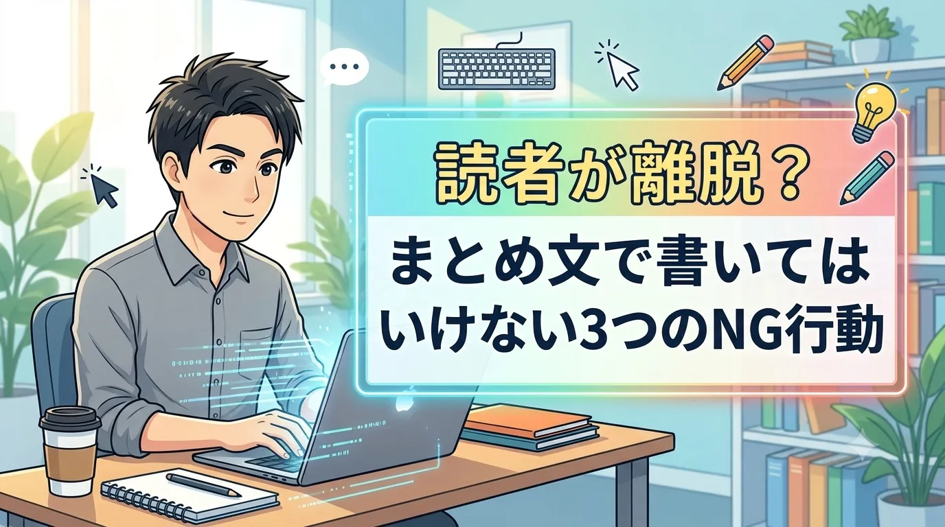 読者が離脱？まとめ文で書いてはいけない3つのNG行動