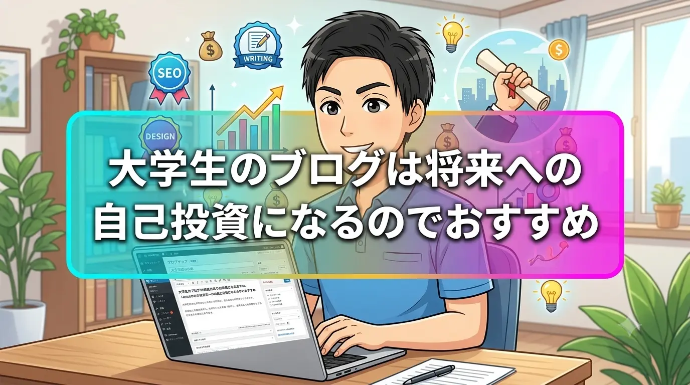 大学生のブログは将来への自己投資になるのでおすすめ