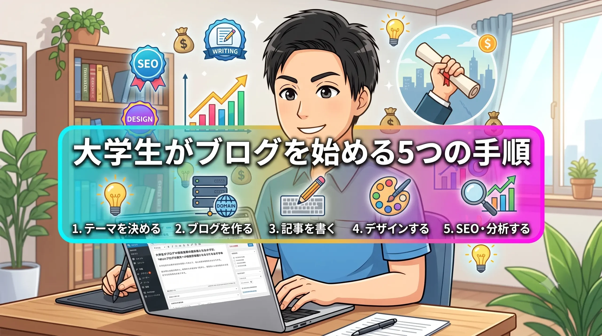 大学生がブログを始める5つの手順