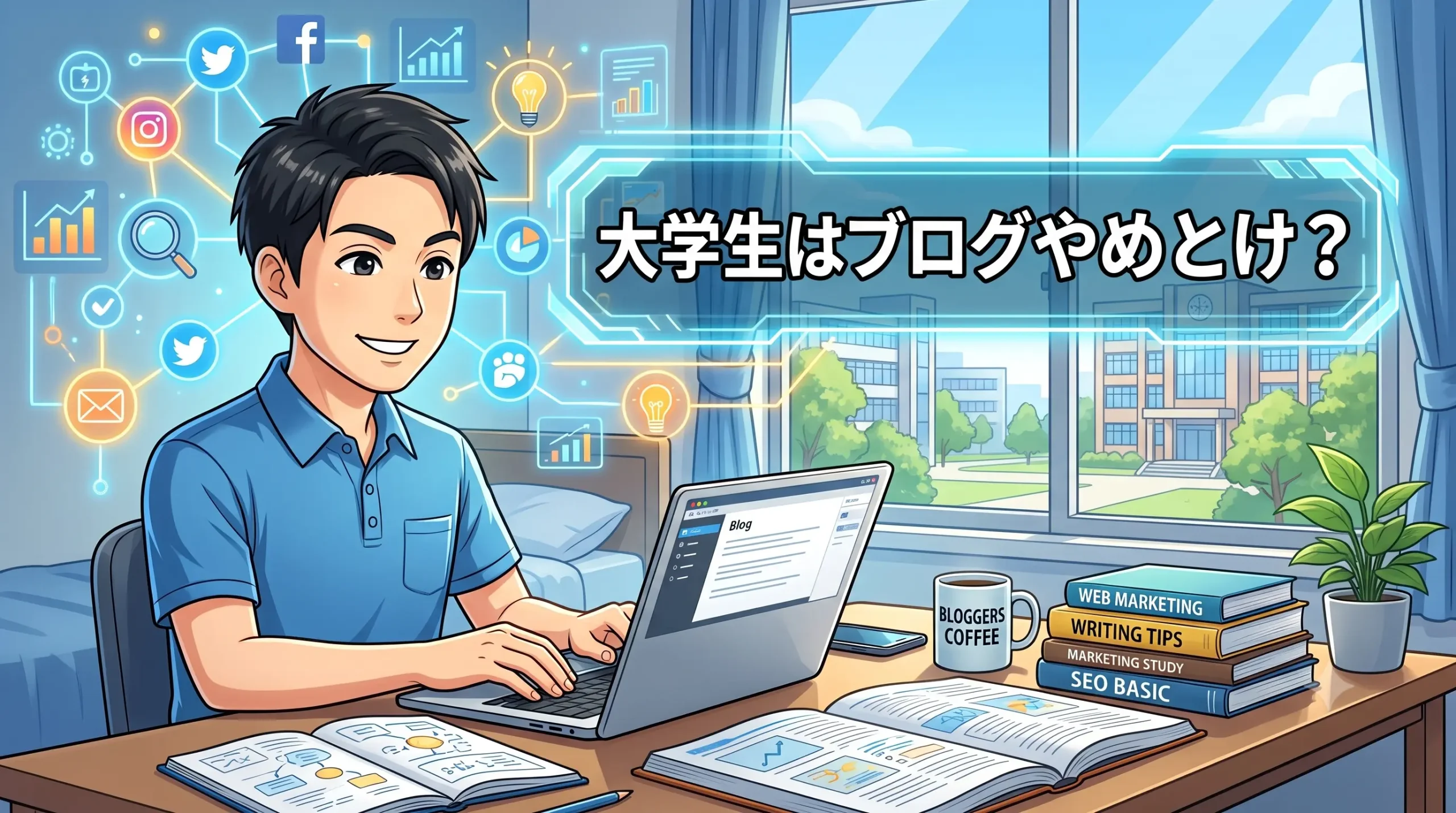 大学生はブログやめとけ？今すぐ始めるべき5つのポイントを徹底解説！