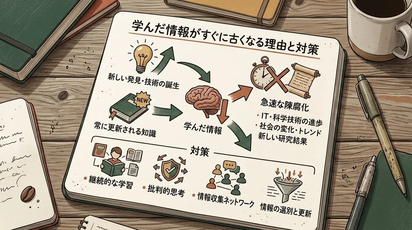 学んだ情報がすぐに古くなるから