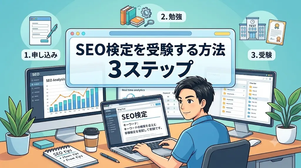 SEO検定を受験する方法3ステップ