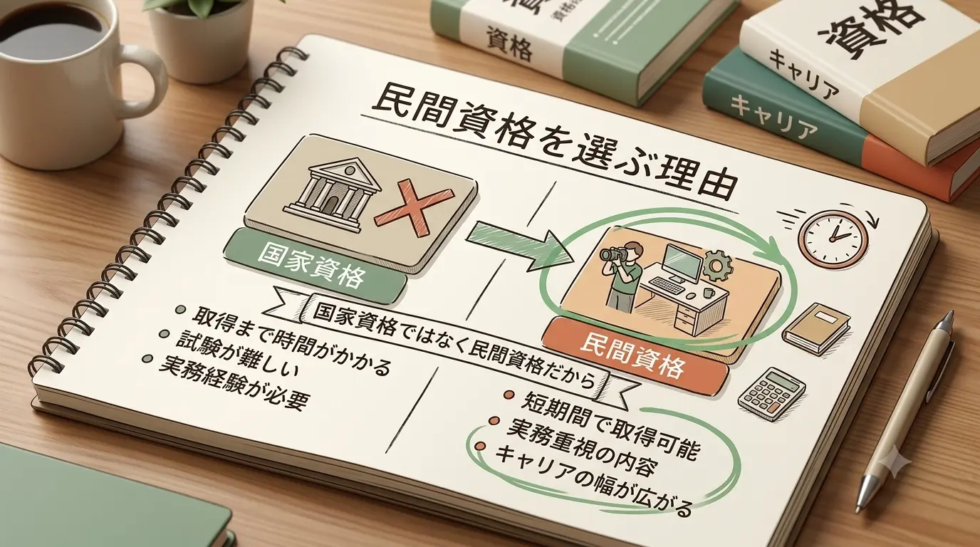 国家資格ではなく民間資格だから