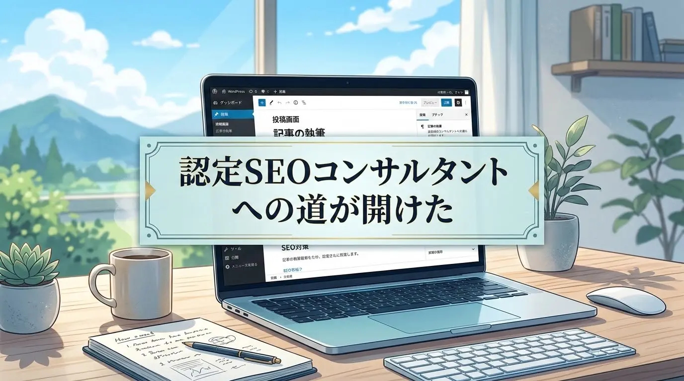 認定SEOコンサルタントへの道が開けた