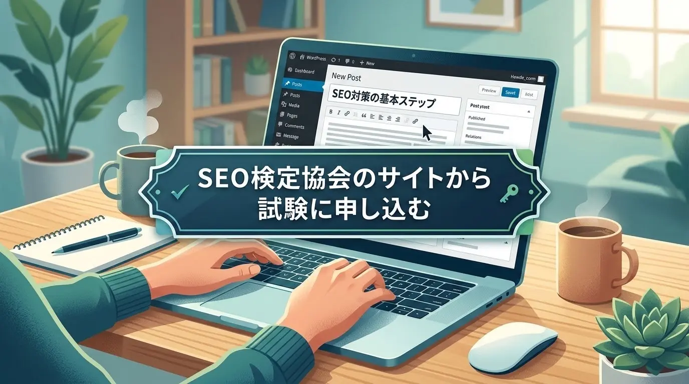 SEO検定協会のサイトから試験に申し込む