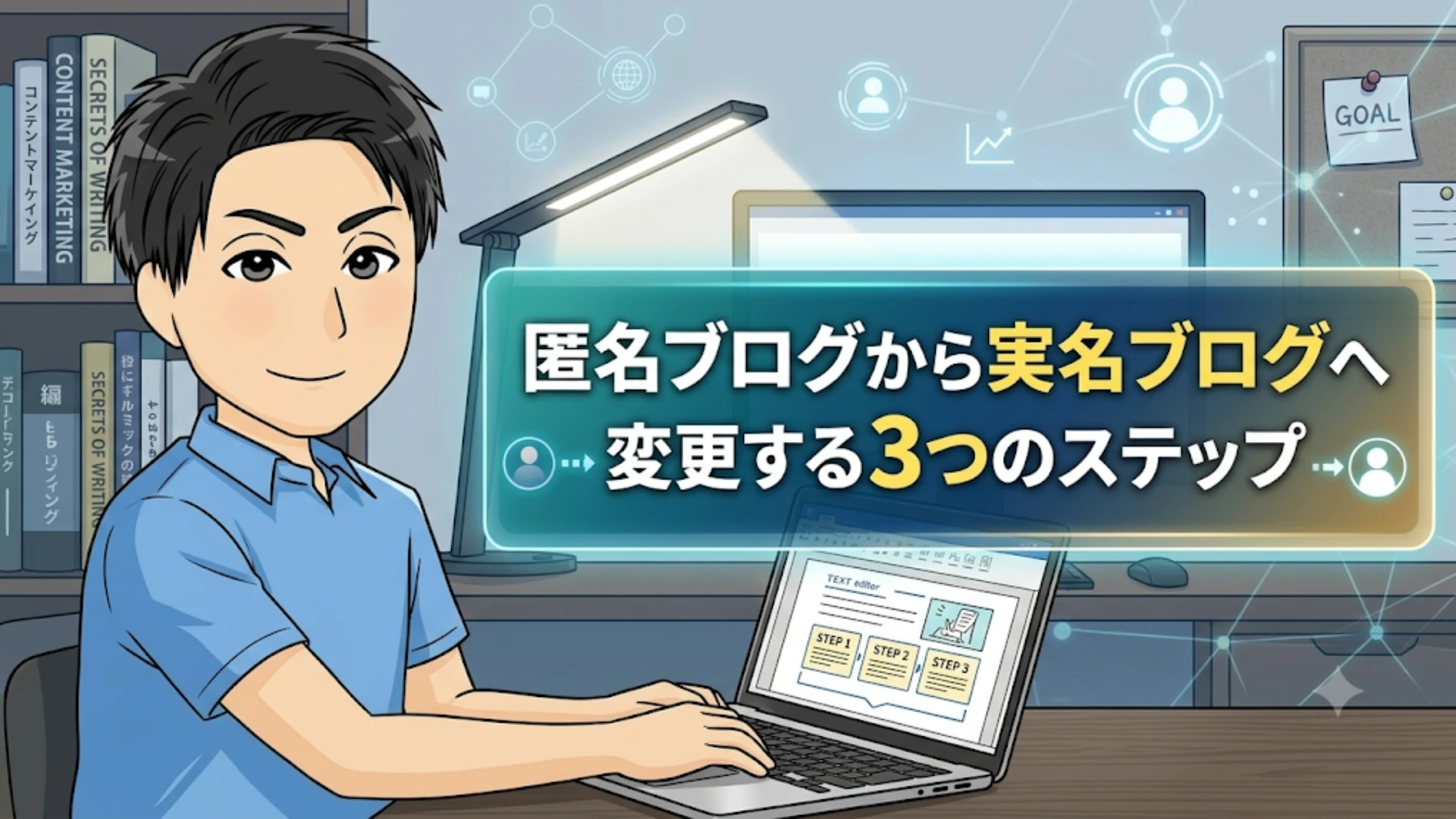 匿名ブログから実名ブログへ変更する3つのステップ