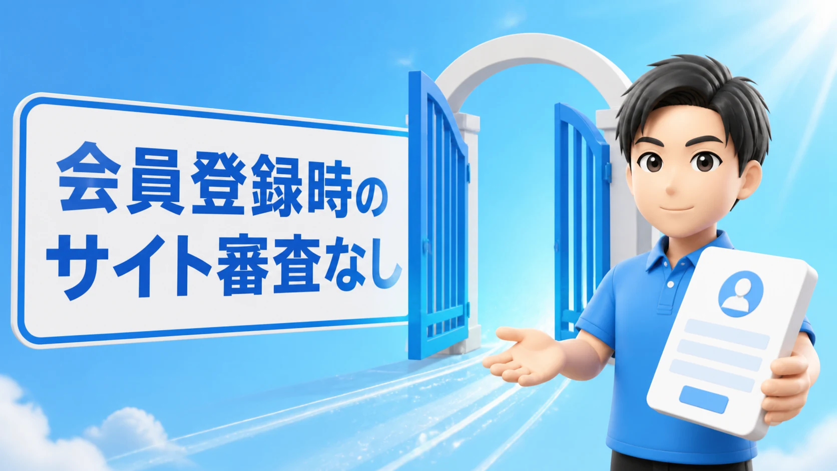 メディア会員登録時のサイト審査がない