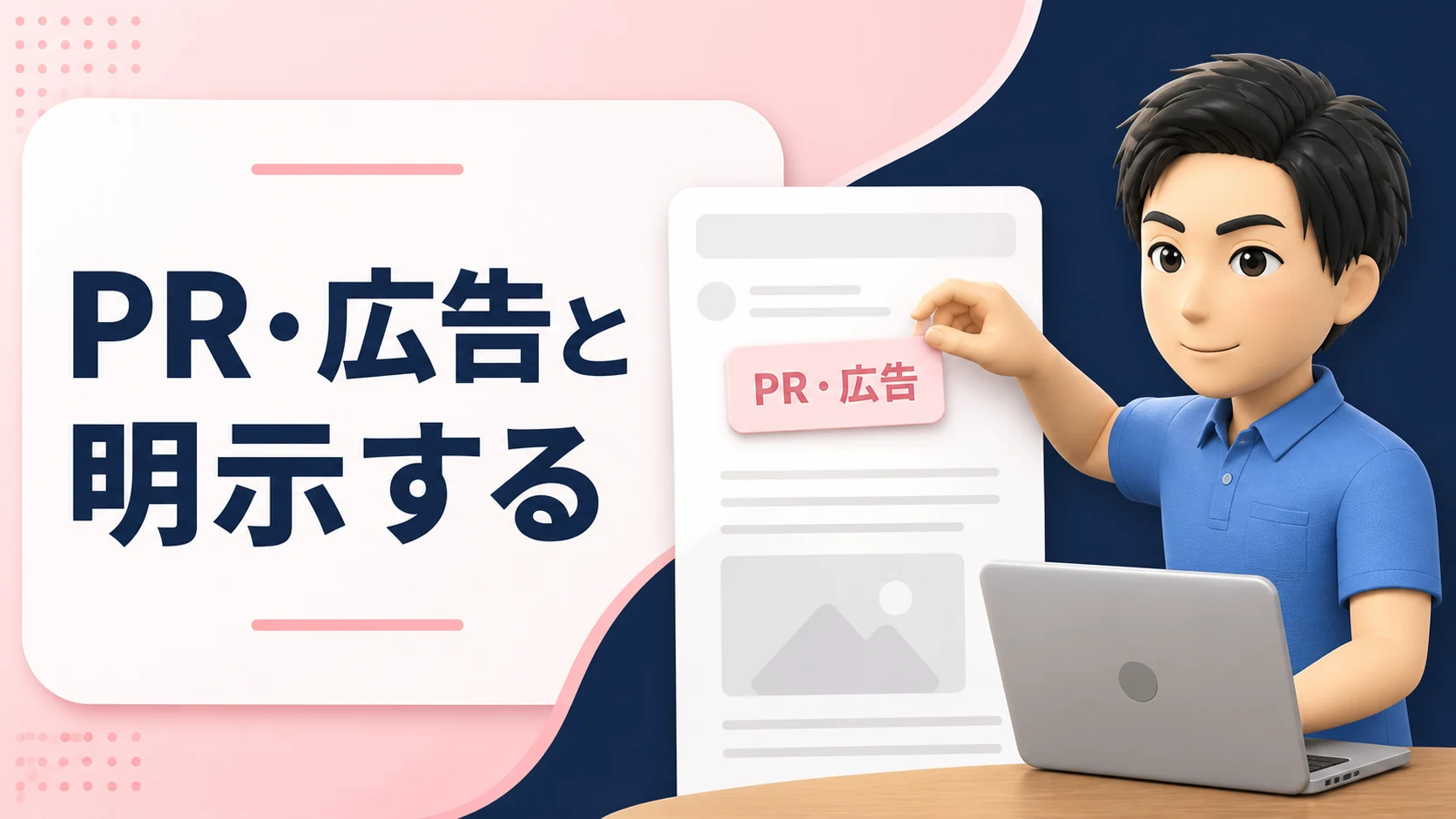 PR・広告であることを分かりやすく表示する