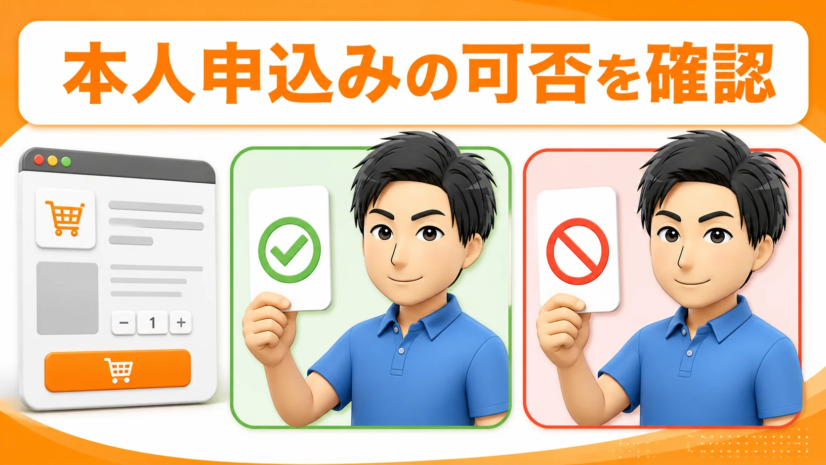 本人申込みが認められていない広告へ申込みをしない