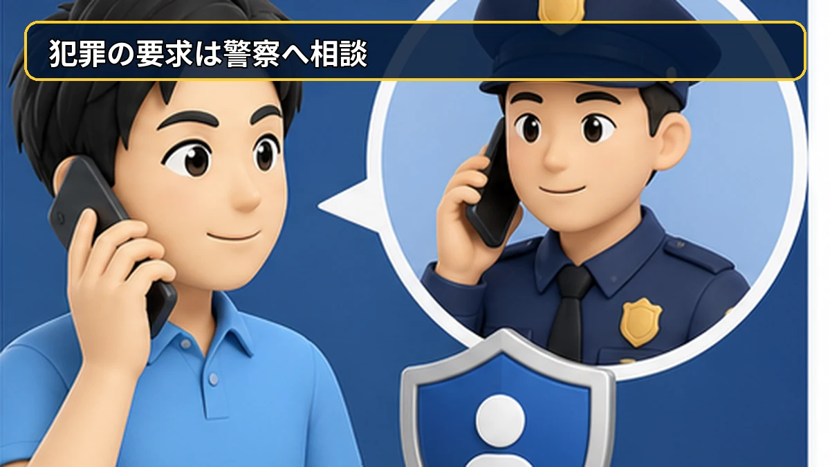 犯罪への加担を求められたら警察へ相談する