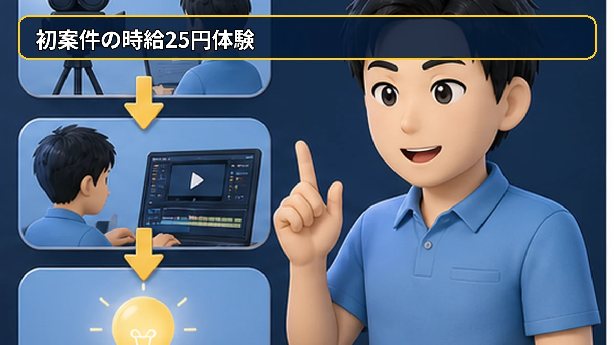 私が動画編集の初案件で時給25円になった実体験を3ステップで紹介！