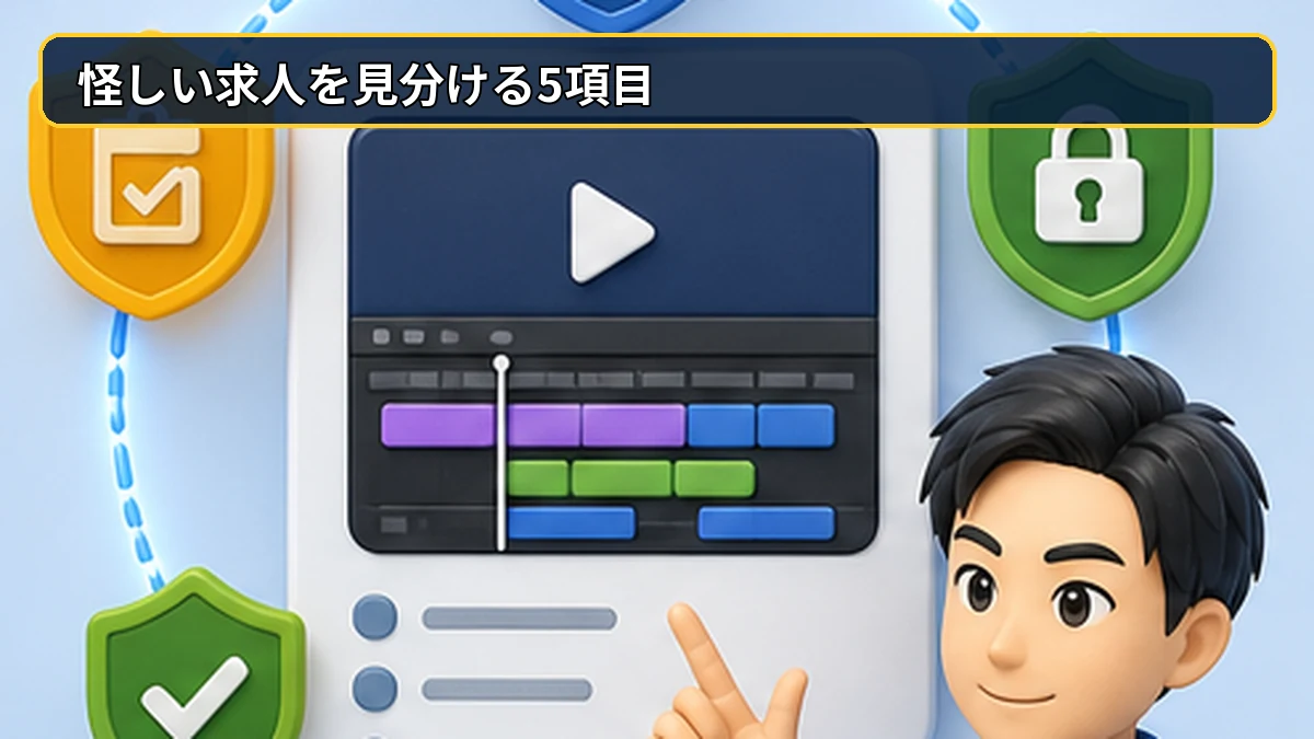 動画編集で怪しい未経験求人を見分ける5つのポイント