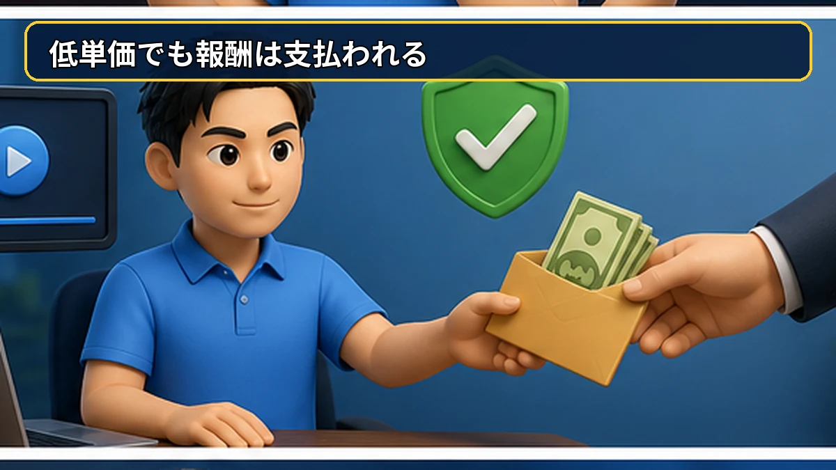 低単価案件は安くても仕事の対価として報酬が支払われる