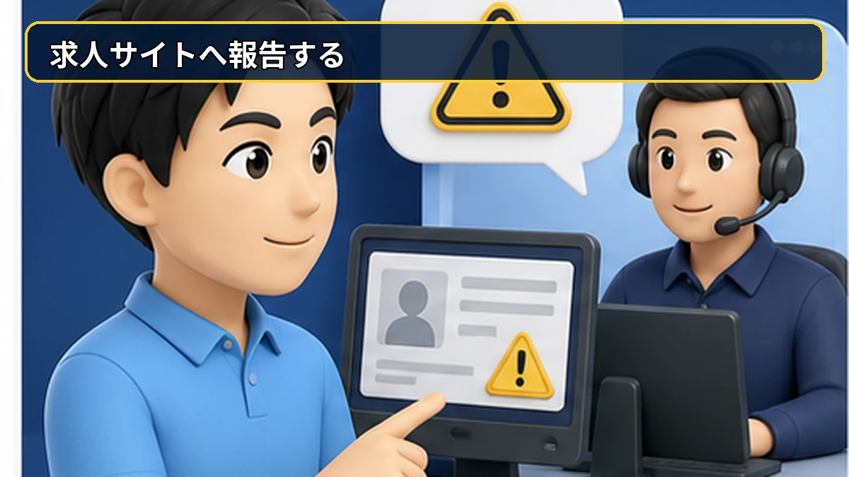 求人サイトの運営会社へ報告する