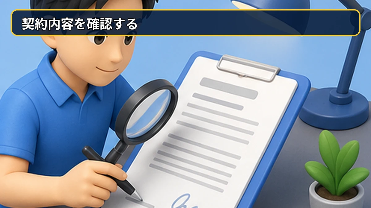 契約書や業務委託契約の内容を確認する
