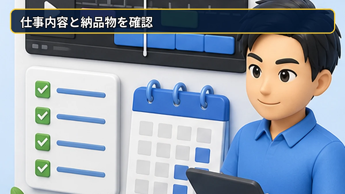 仕事内容や納品物などが具体的に書かれているか確認する
