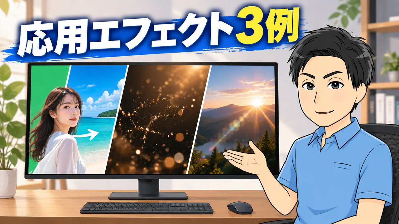 動画編集の応用エフェクト3例
