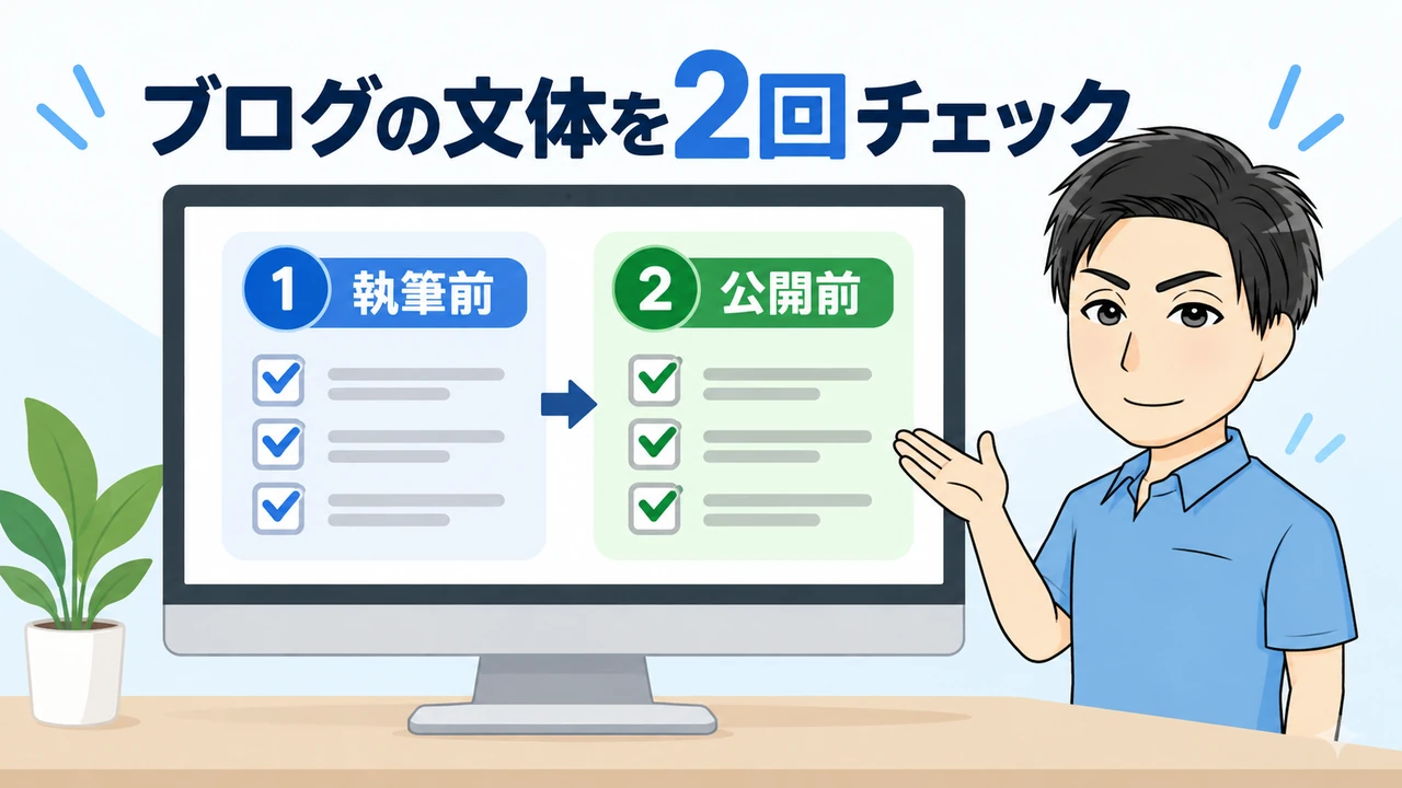 ブログの文体は執筆前と公開前の2回チェックする