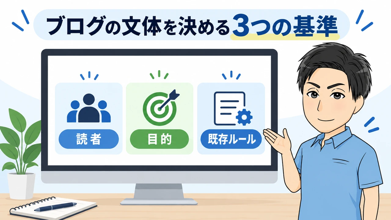 ブログの文体は読者・目的・既存ルールの3つで決める
