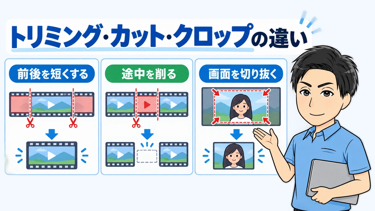 トリミング・カット・クロップの違い