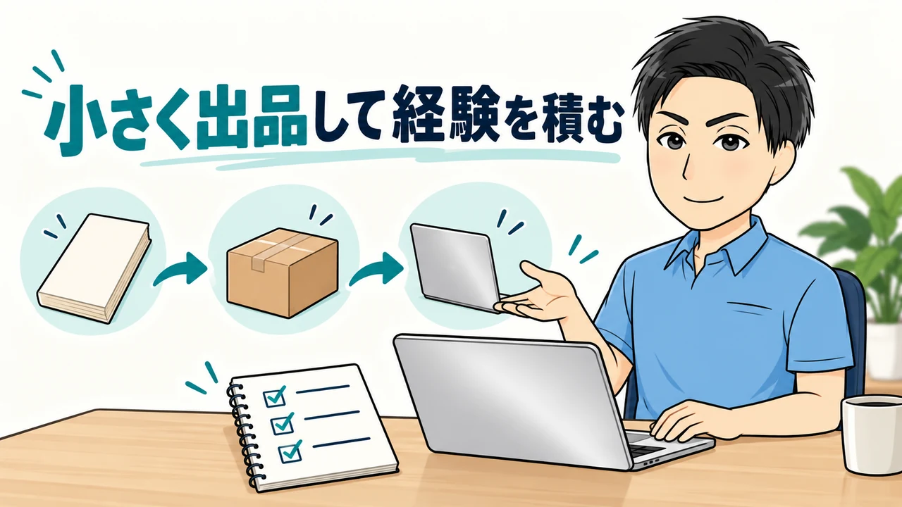 小さく出品して経験を積む