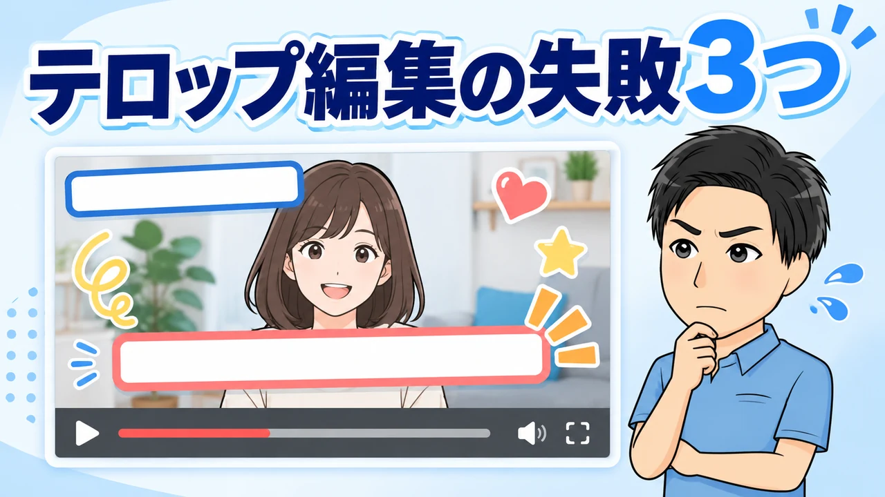 テロップ編集でよくある3つの失敗