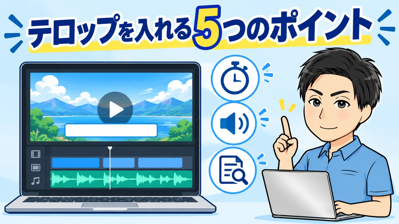 動画編集のテロップを入れる5つのポイント