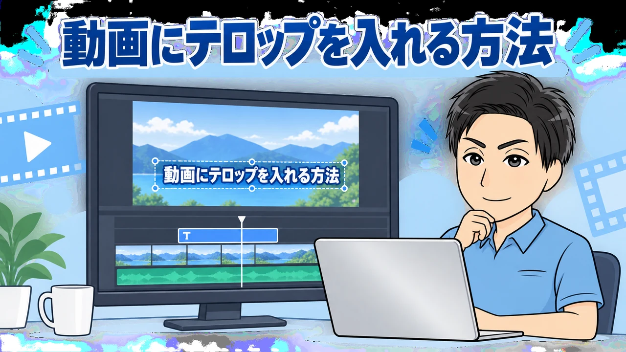 動画編集ソフトでテロップを入れる3ステップ