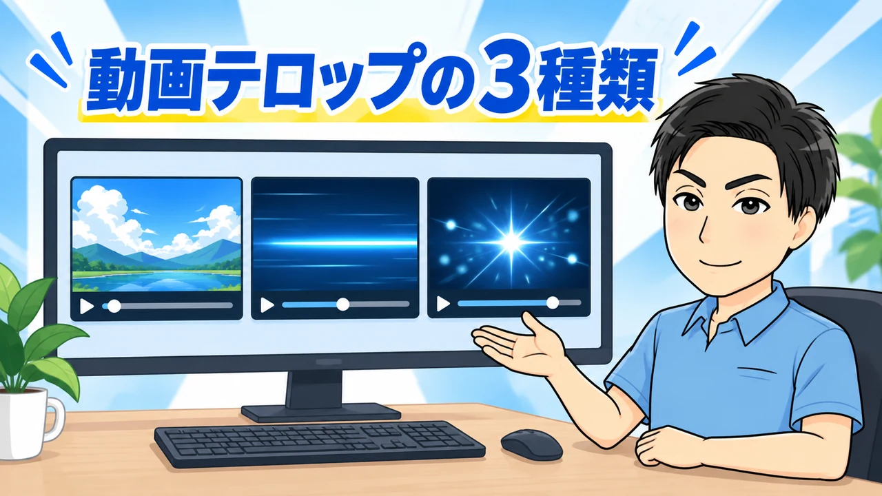 動画テロップの3種類