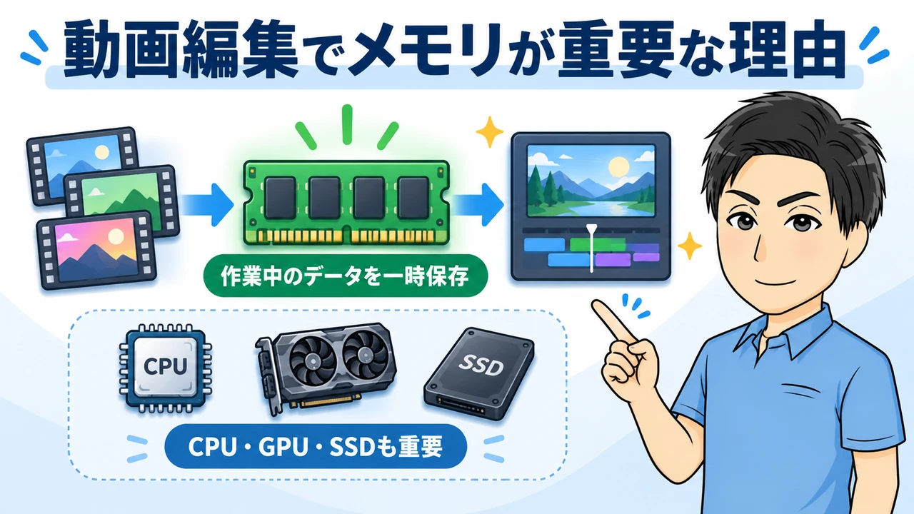 動画編集でメモリが重要な理由