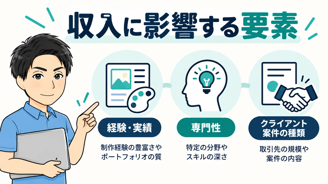 経験・専門性・案件の種類が映像クリエイターの収入に関わる
