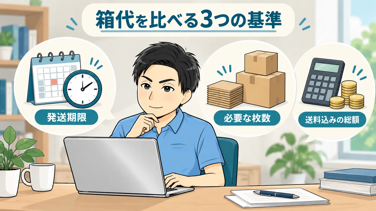 箱代を比べる3つの基準