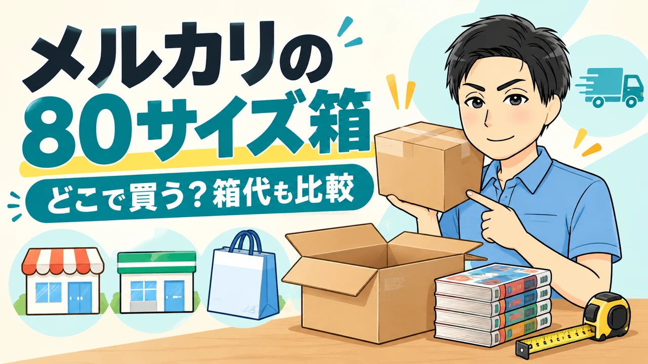 メルカリの80サイズ箱はどこで買う？箱代も比較