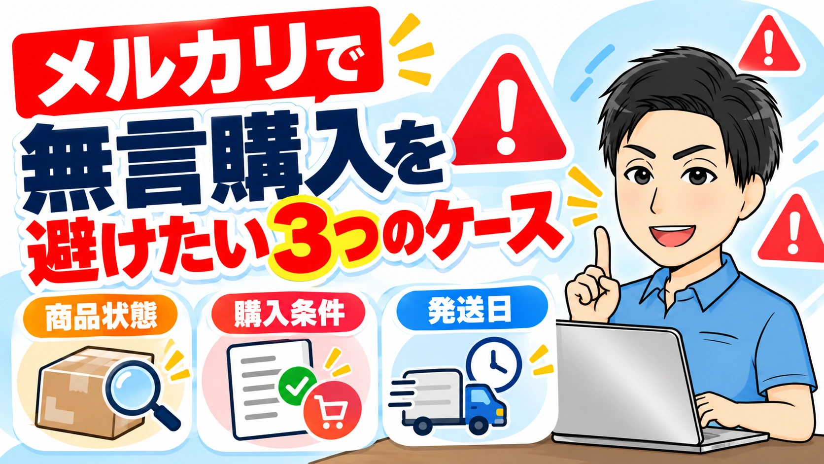 メルカリで無言購入を避けたほうがよいケース3つ