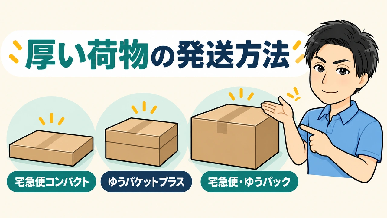 3センチを超える荷物に使える3つの発送方法