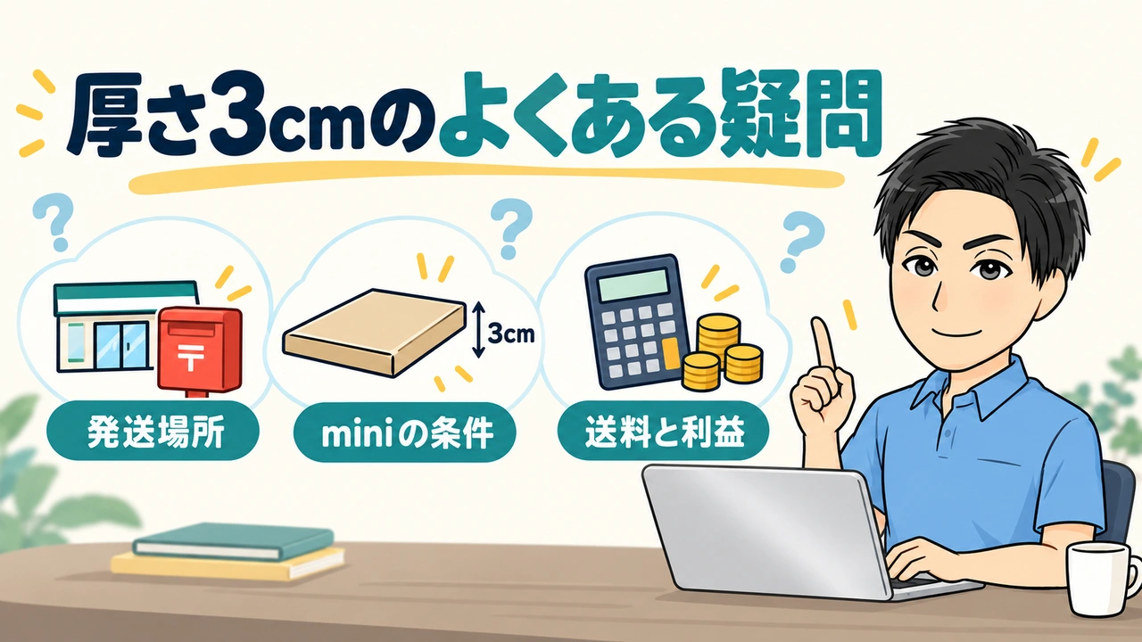 メルカリの厚さ3センチに関するよくある質問