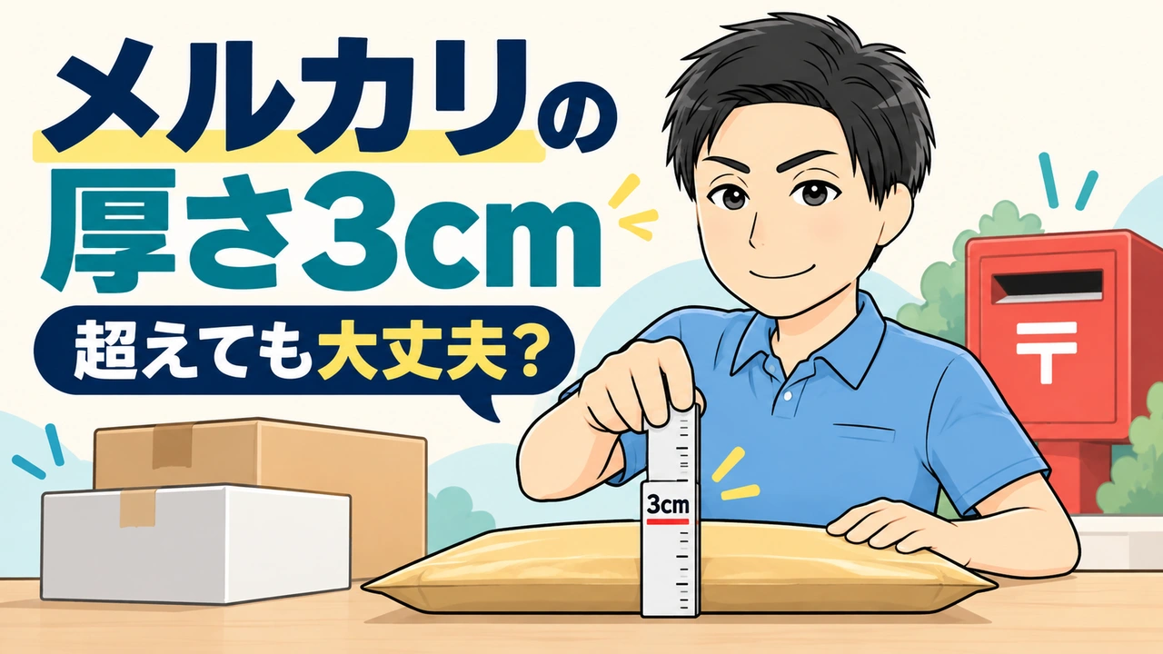メルカリの厚さ3cmを超えても大丈夫？